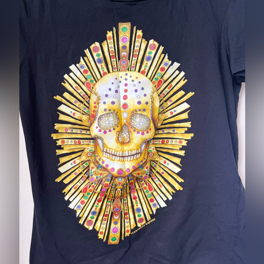 Alexander McQueen graphic crew neck T-Shirt size S or 4 - Picture 3 of 11